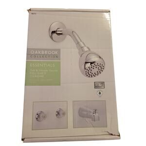OakBrook Essentials Polished Chrome 2-Handle Chrome Tub and Shower Faucet Bath